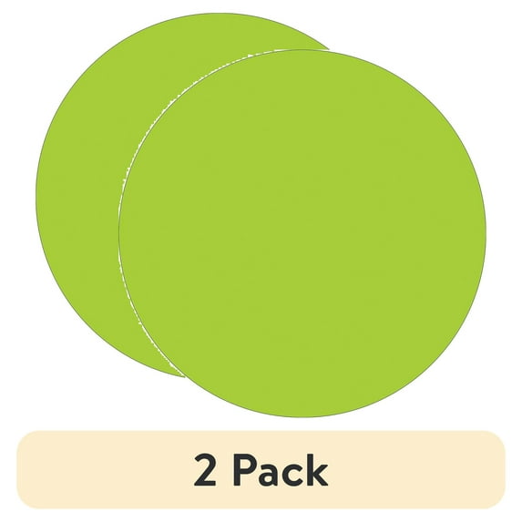 (2 pack) Tape Logic Inventory Circle Labels 1" Fluorescent Green 500/Roll DL611J