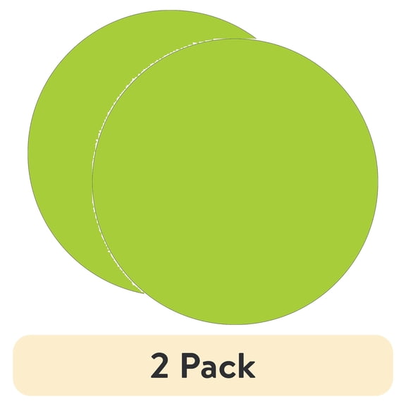 (2 pack) Tape Logic Inventory Circle Labels 1" Fluorescent Green 500/Roll DL611J