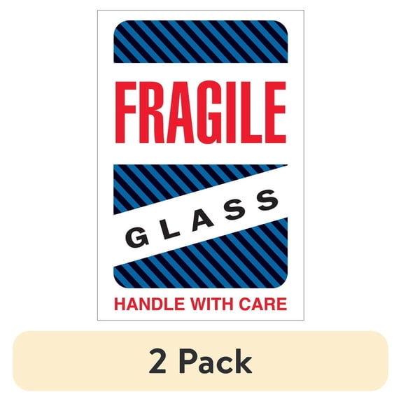 (2 pack) BOX Glass/Liquid Label