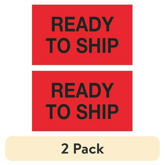 (2 pack) Tape Logic Label,Ready to Ship,3x5" DL1172