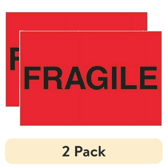 (2 pack) Tape Logic Label,Fragile,2x3" DL1055