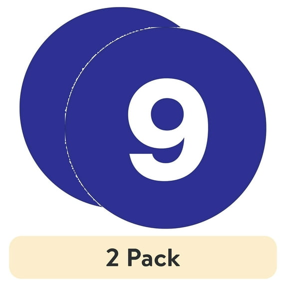 (2 pack) Tape Logic 1" Circle "9" Number Label Dark Blue 500/Roll DL6759