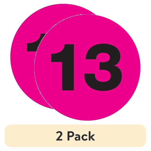 Pink Number Labels (2 pack) Tape Logic Number Labels