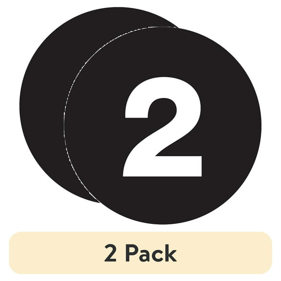 (2 pack) Tape Logic® Permanent Inventory Labels, DL1359, Number 2, Round, 4", Black, Roll Of 500