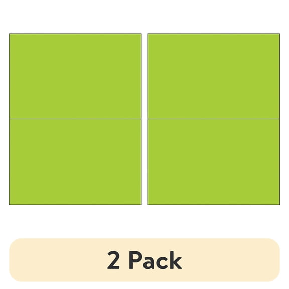 (2 pack) Tape Logic Removable Rectangle Laser Labels 8 1/2" x 5 1/2" Fluorescent Green 200/Case (LL415GN)