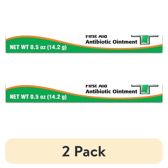 (2 pack) Taro Bacitracin Plus Zinc 0.5% First Aid Antibiotic Ointment, 0.5 Oz.