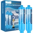 thumbnail image 1 of 2-pack Tastepure RV Water Filter,  RV Inline Water Filter with Flexible Hose Protector, KDF&GAC Reduces Bad Taste, Odors, Chlorine, and Sediment, Camping Essentials for  Drinking Water, 1 of 5