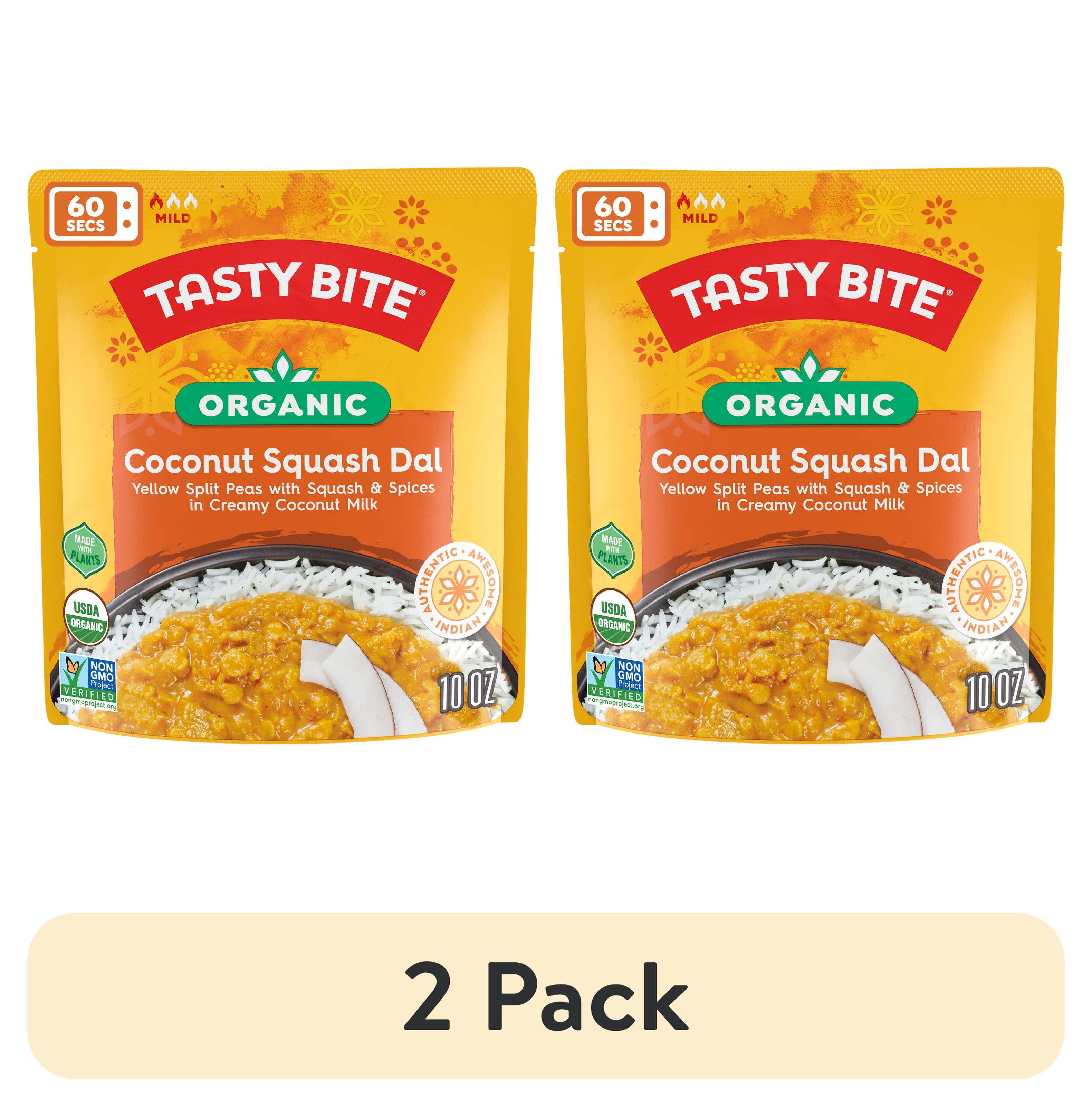 (2 pack) Tasty Bite Coconut Squash Dal 10oz - Creamy coconut squash curry