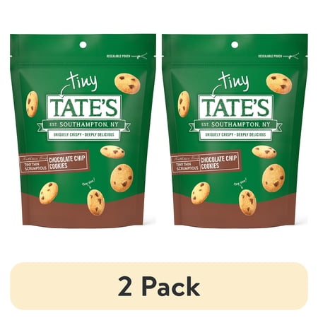 (2 pack) Tate's Bake Shop Tiny Chocolate Chip Cookies, 5.5 oz