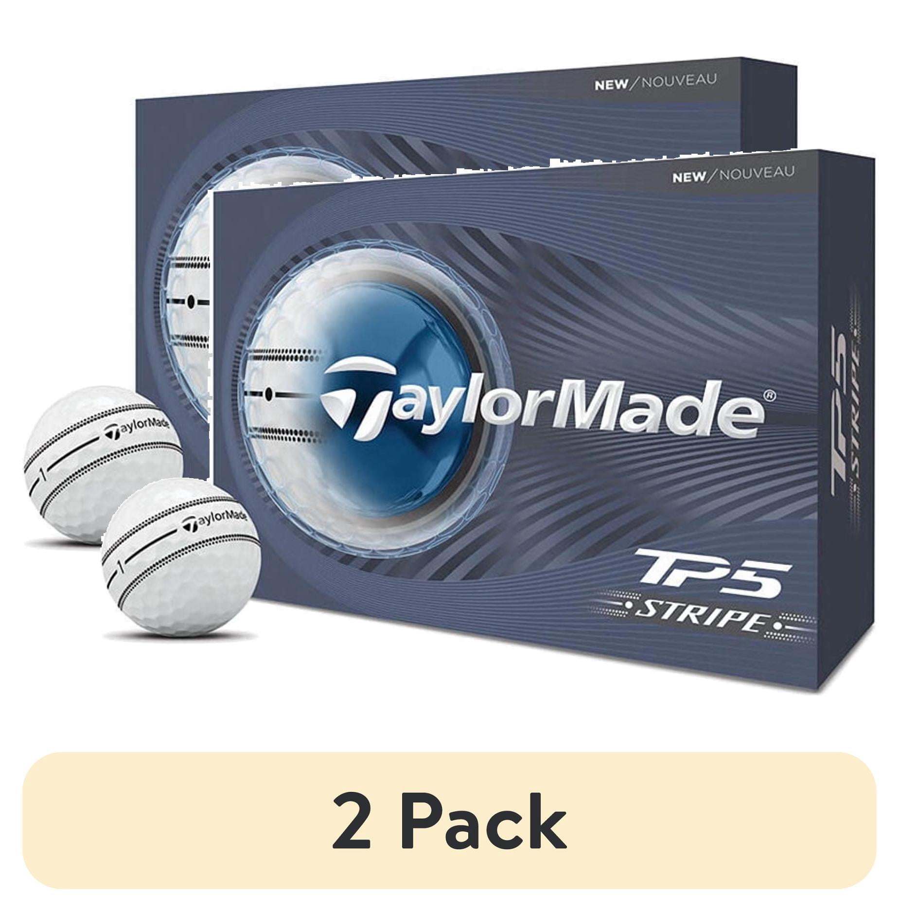 (2 pack) TaylorMade 2026 TP5 Stripe Golf Balls 12pk, White
