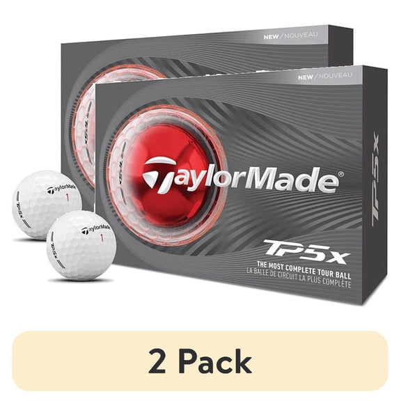 (2 pack) TaylorMade 2026 TP5X Golf Balls 12pk, White