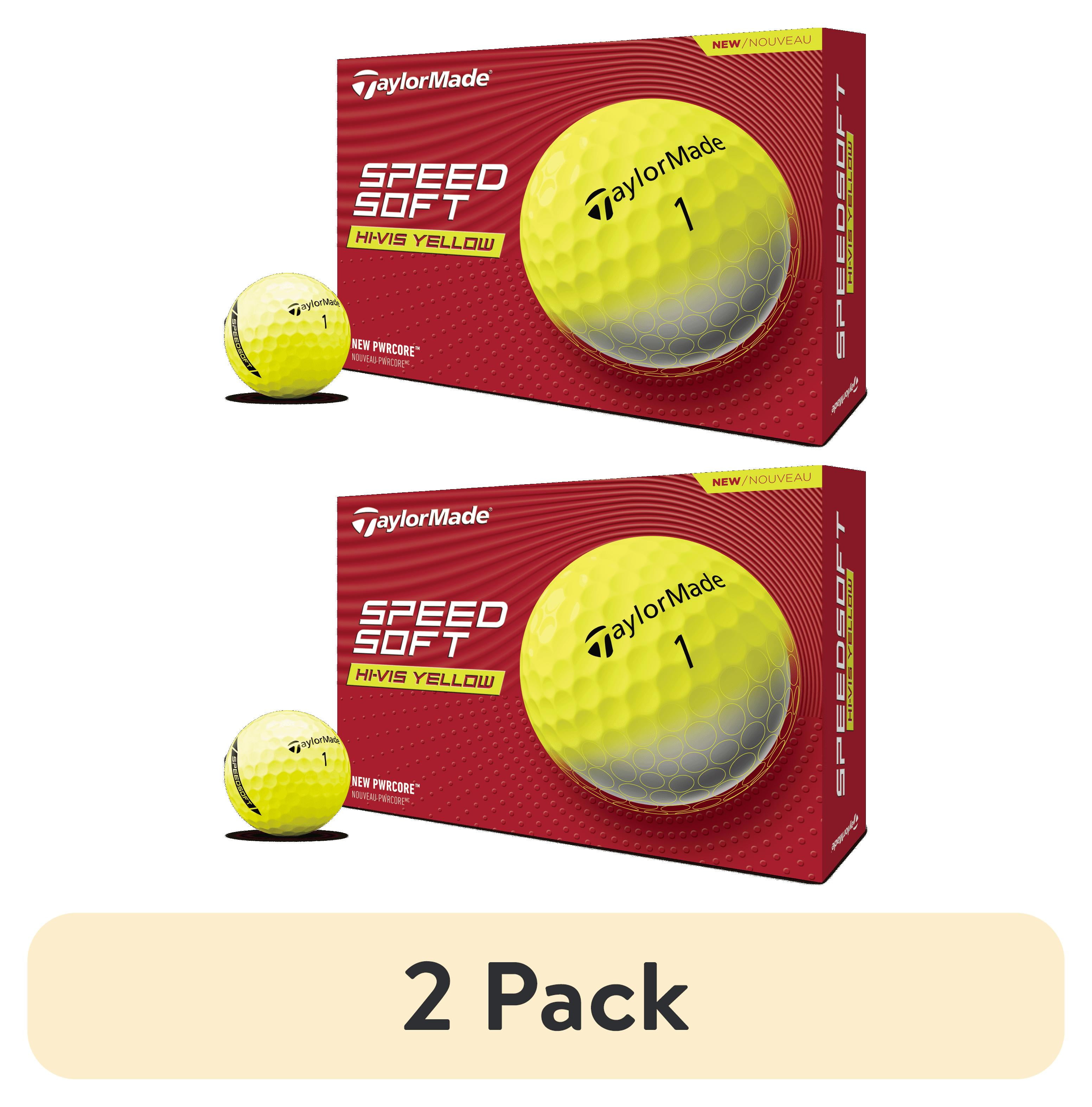 (2 pack) TaylorMade Speed Soft Golf Balls 12pk, Yellow