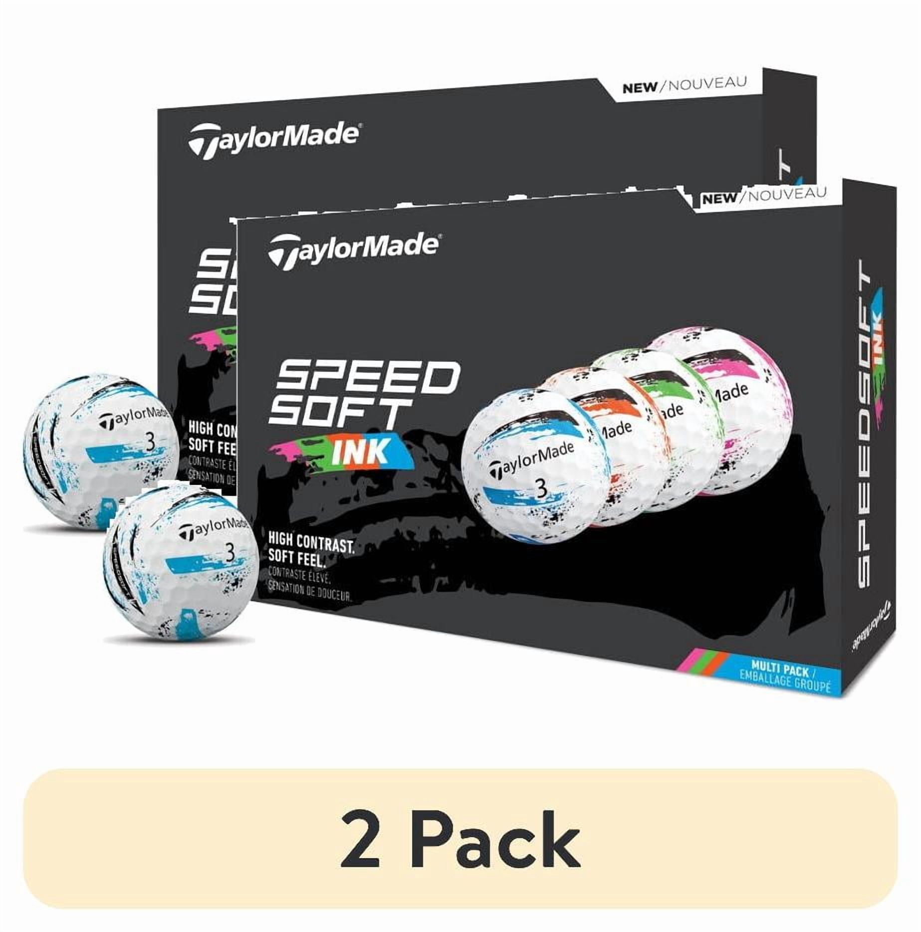 (2 pack) TaylorMade SpeedSoft Ink 12pk Golf Balls, Multi