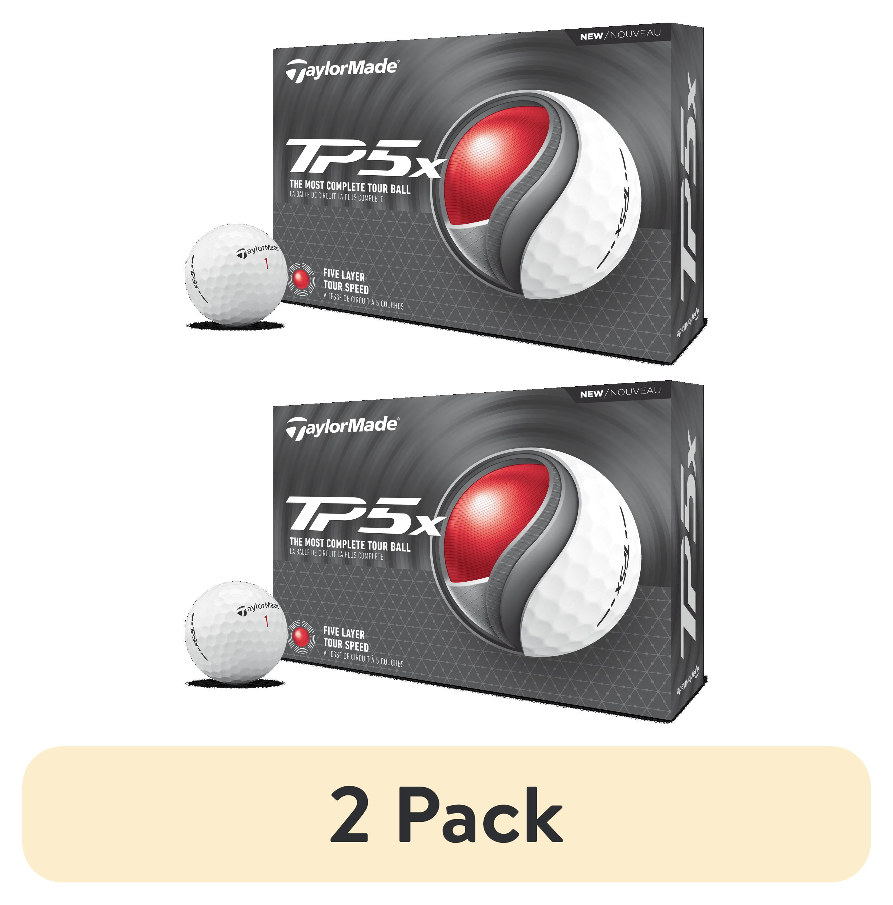 (2 pack) TaylorMade TP5X Golf Balls 12pk, White