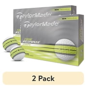 2 pack 2 pack TaylorMade Tour Response Stripe Golf Balls 12pk, Yellow