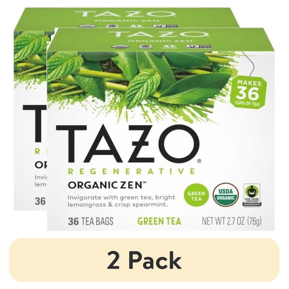 (2 pack) Tazo Organic Zen Green Tea Bags - 36 ct