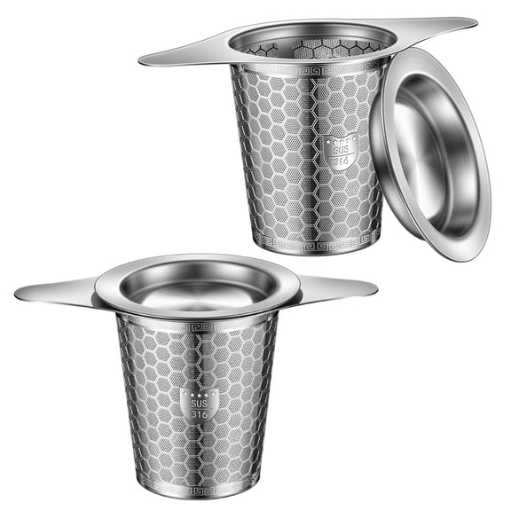2 pack Tea Infuser for Loose Leaf Tea,Stainless Steel Tea Infuser with Handles,Extra Fine Mesh Tea Strainers Filter Fine Tea Leaves Effectively,Fits TeaPots/Mugs