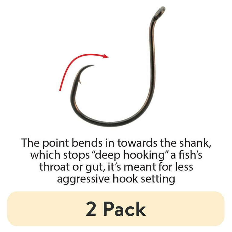 best fishing hook size 150PCS Circle Hooks, Strong High Carbon Steel Fresh and Saltwater Hooks, Variety of Different Sizes Circle carbon steel construction Double Offset Circle Hook not-on-sale Pack:2 Pack