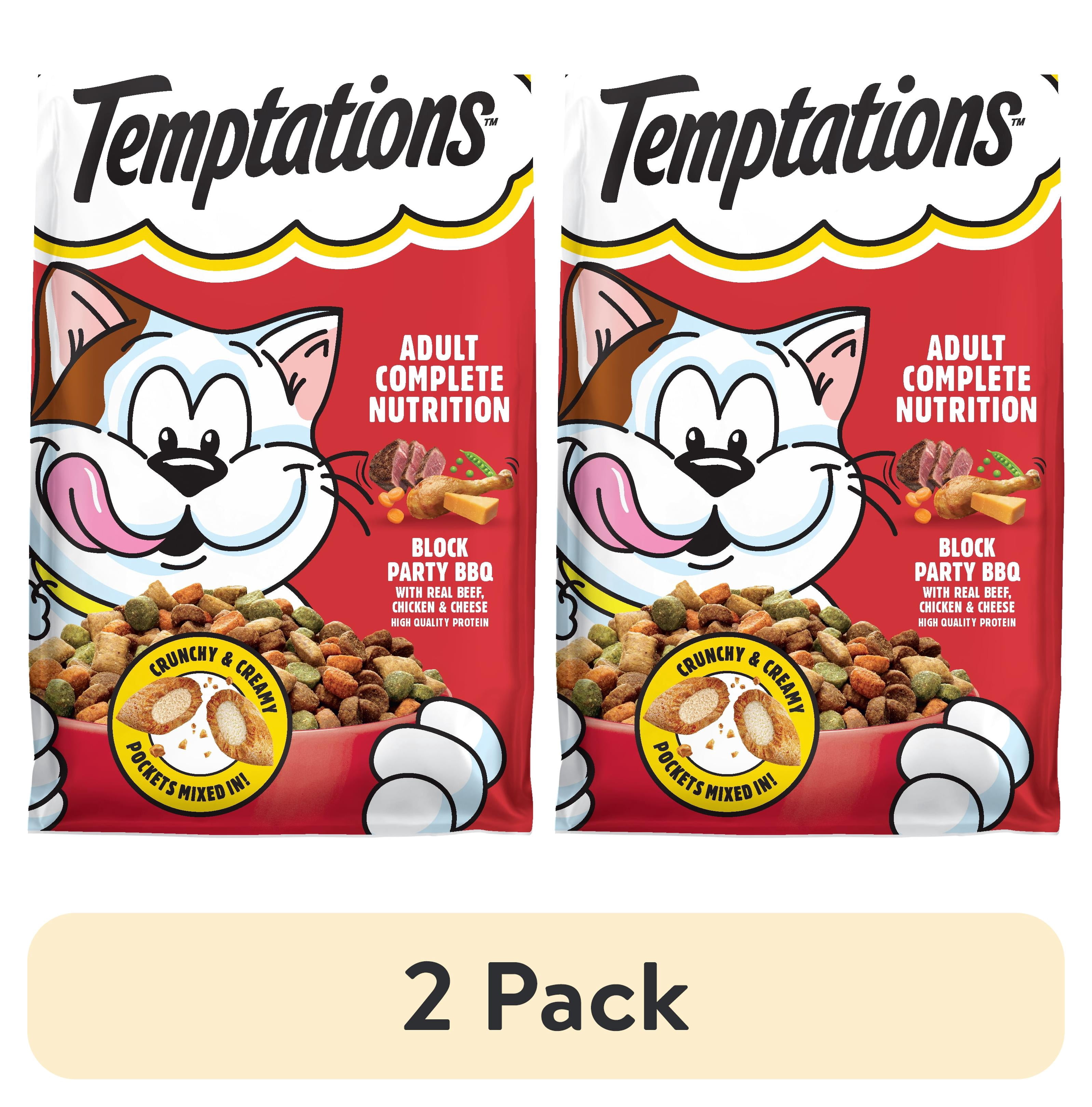 (2 pack) Temptations Block Party Bbq Dry Cat Food, 3.15 Lb Bag