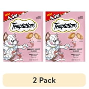 (2 pack) Temptations Classic Shrimpy Shrimp Flavor Crunchy And Soft Treats For Cats, 6.3 Oz Pouch