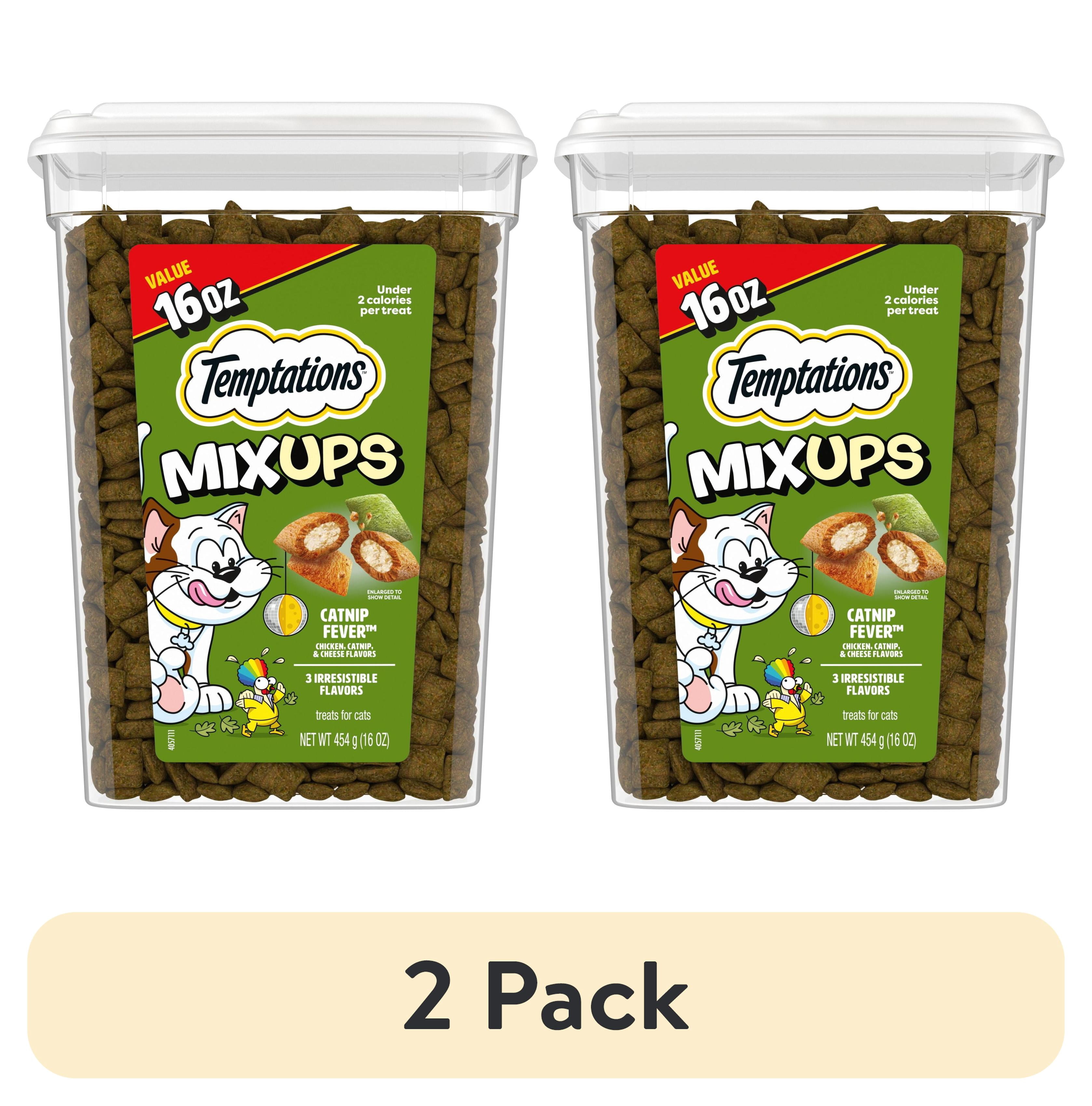 (2 pack) Temptations Mixups Catnip Fever Flavor Crunchy And Soft Treats For Cats, 16 Oz Tub