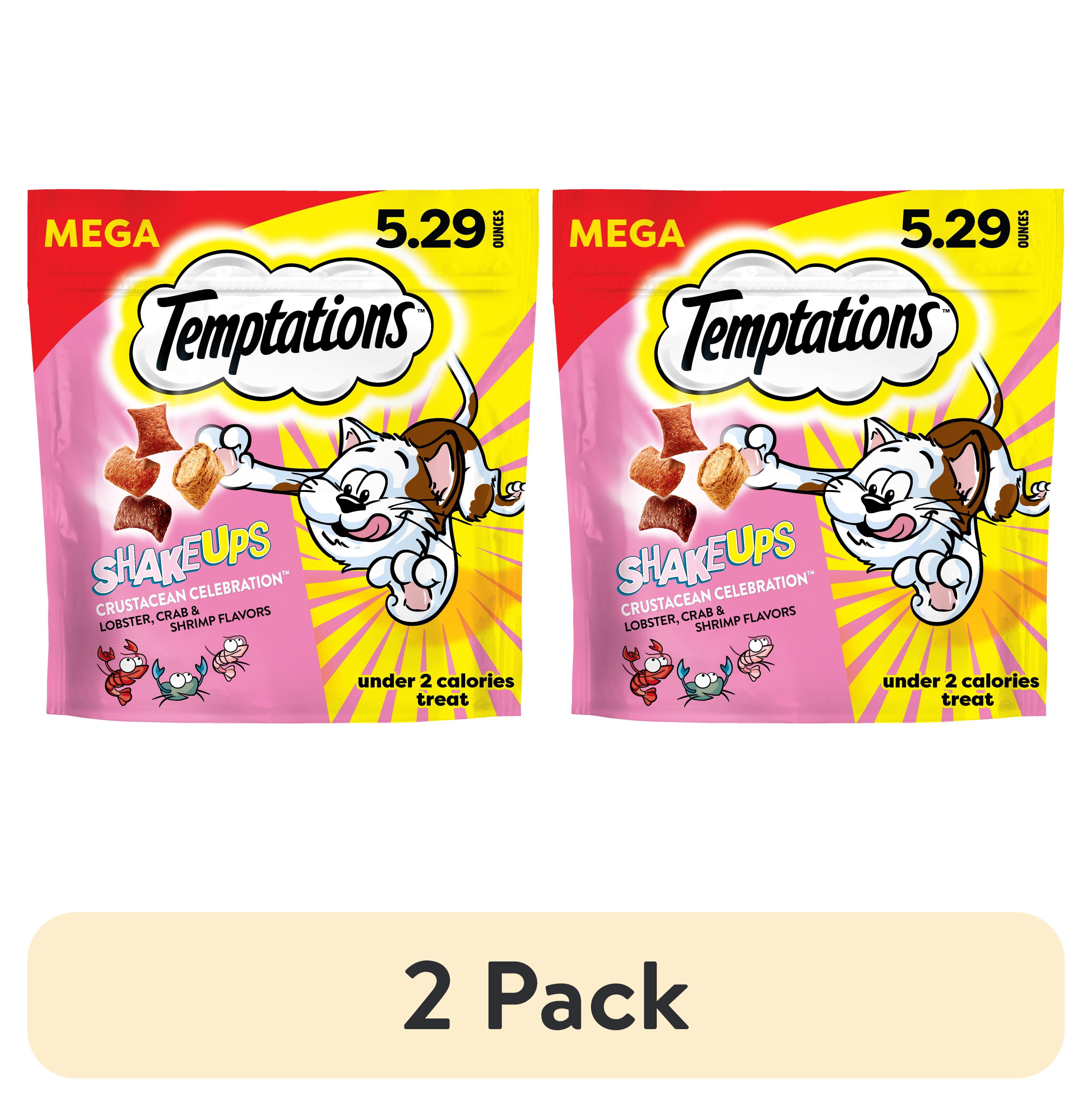 (2 pack) Temptations ShakeUps Crunchy and Soft Cat Treats, Clucky Carnival Flavor, 5.29 oz Pouch