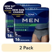 2 pack TENA Men Protective Underwear Max Plus L 16CT