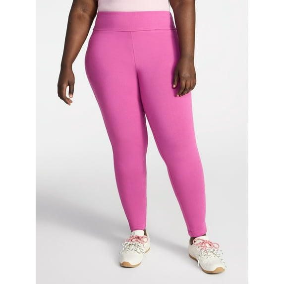(2 pack) Terra & Sky Women's Plus High Waist Ankle Length Leggings, 27" Inseam, Sizes 0X-5X