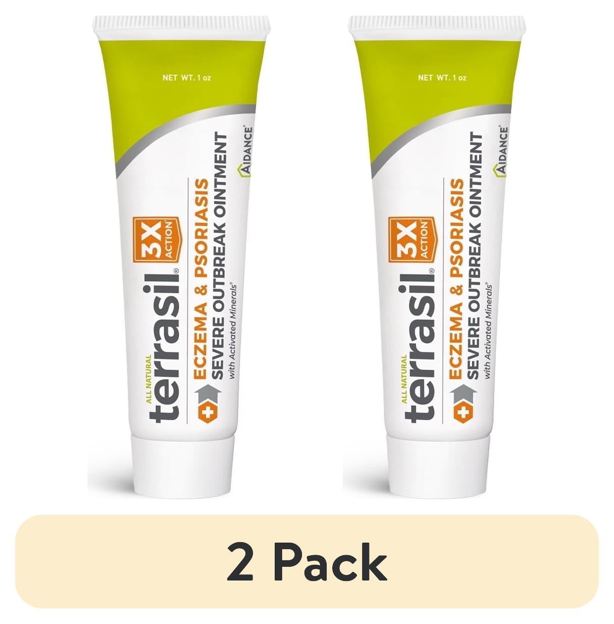 (2 pack) Terrasil Eczema & Psoriasis Ointment with Natural Activated Minerals 3X Action to Relieve Skin Itching & Inflammation (28gm Tube)