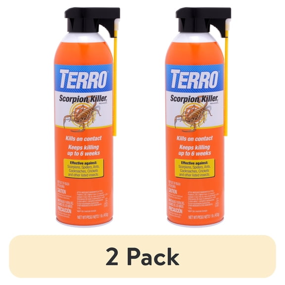 (2 pack) Terro 16 oz. 2-Way Spray Aerosol Spray Scorpion & Spider Killer T2102-6