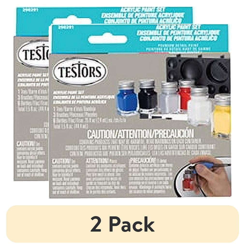 (2 pack) Testors Acrylic Paint Set - Primary - 6 Colors
