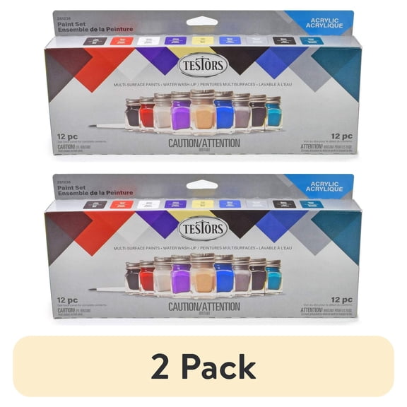 (2 pack) Testors Craft Acrylic Paint Set 9/Pkg-Auto Truck