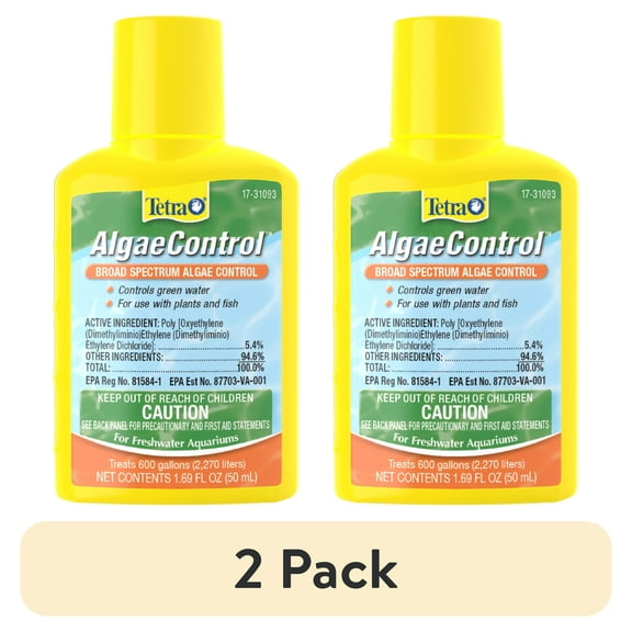 (2 pack) Tetra Algae Control Aquarium Water Treatment, Controls Algae in Aquariums, 1.69 oz.