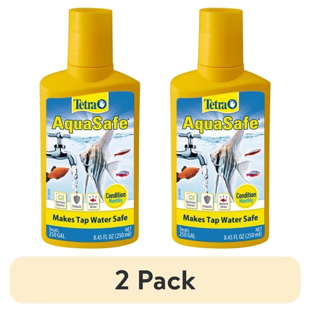 (2 pack) Tetra AquaSafe Fish Tank Aquarium Water Conditioner, 8.45-Ounce