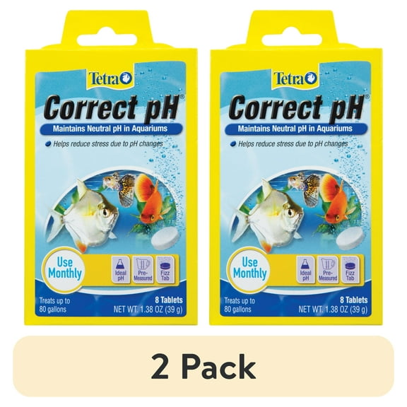 (2 pack) Tetra Correct pH Tablets Aquarium Water Treatment, Maintains Neutral pH, 8 Count