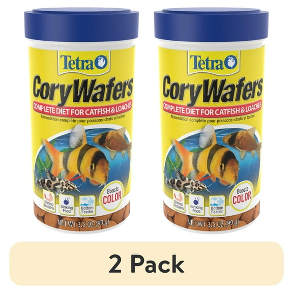 (2 pack) Tetra CoryWafers Fish Food, Complete Diet for Catfish & Loaches, 3.5 oz