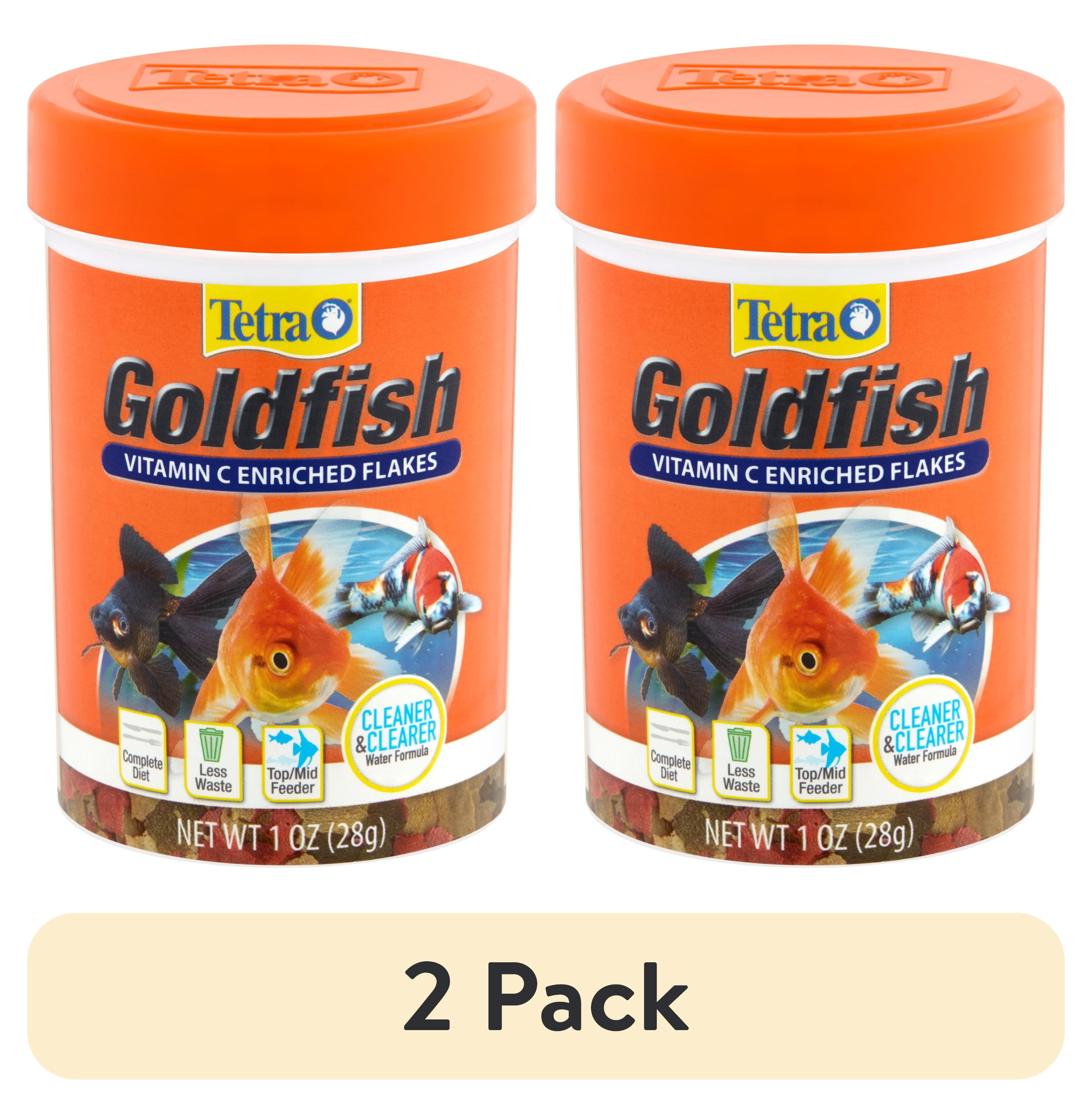 (2 pack) Tetra Goldfish Flakes, Balanced Diet Fish Food, Clear Water Formula, 1 oz.