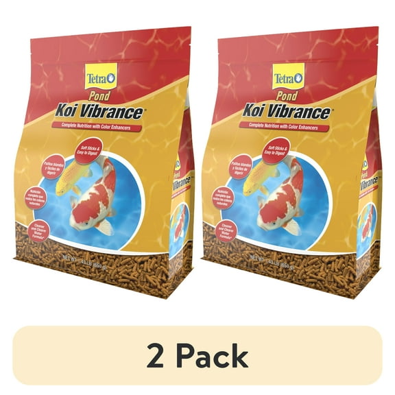 (2 pack) Tetra Pond Koi Vibrance Color Enhancing Floating Pond Fish Food, 1.43 lb
