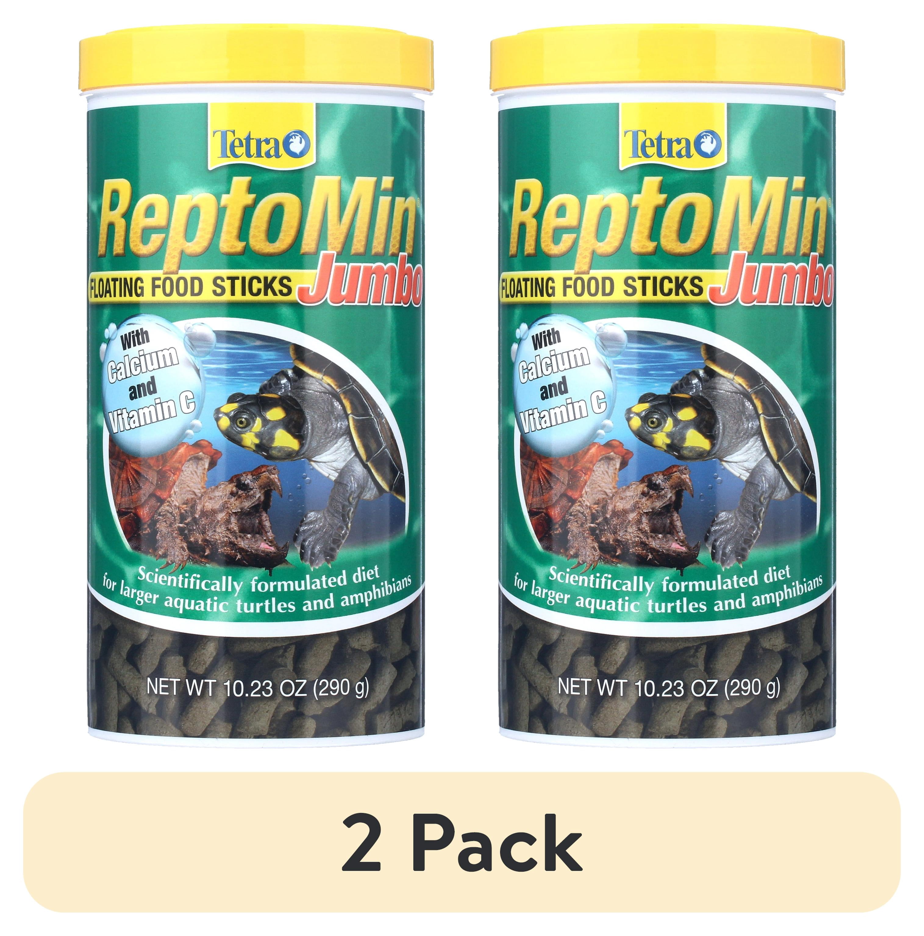 (2 pack) Tetra ReptoMin Jumbo Floating Food Sticks for Large Aquatic Turtles and Amphibians, 10.23 oz.