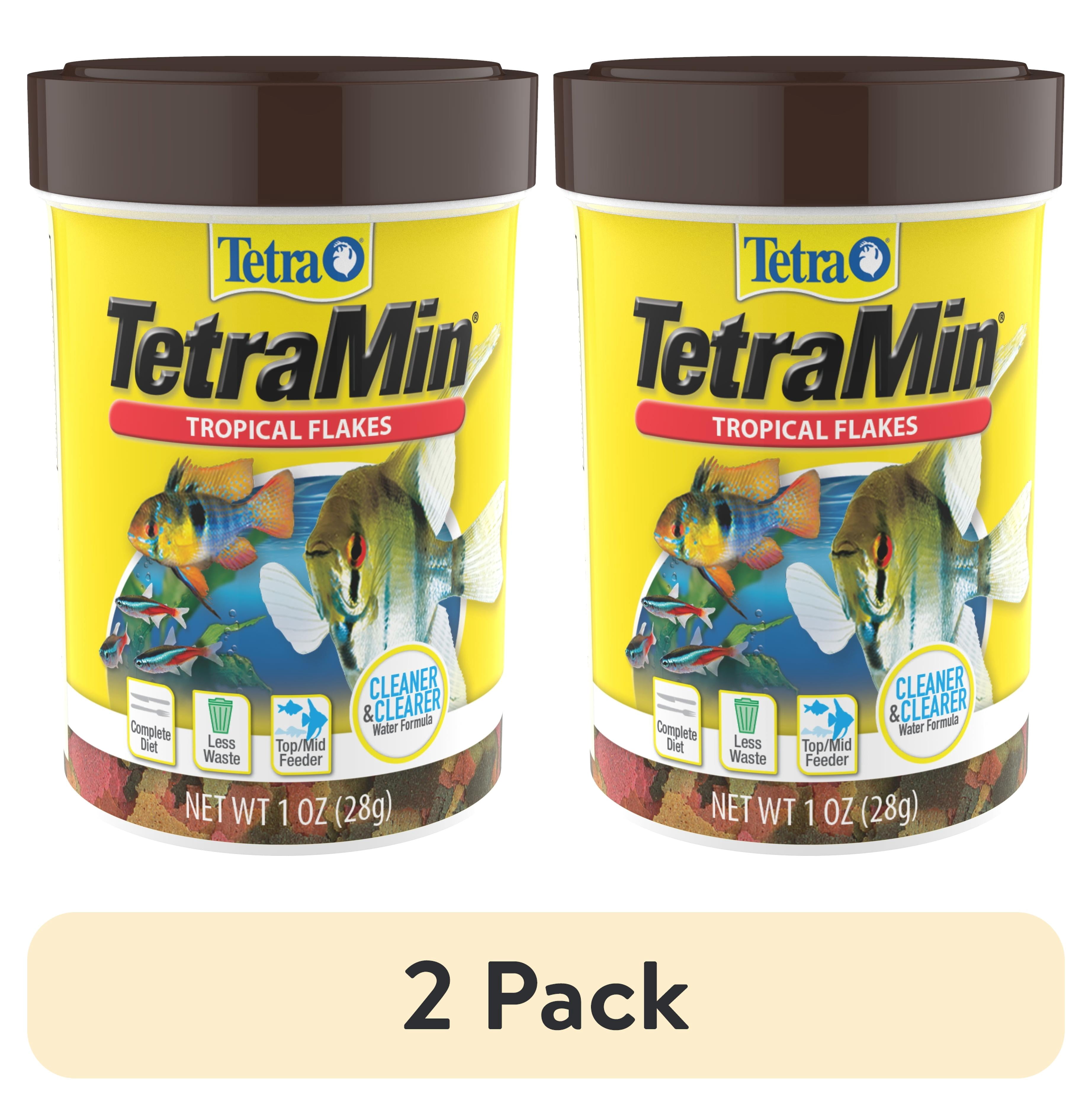 (2 pack) Tetra TetraMin Tropical Flakes Nutritionally Balanced Fish Food, 1 oz.