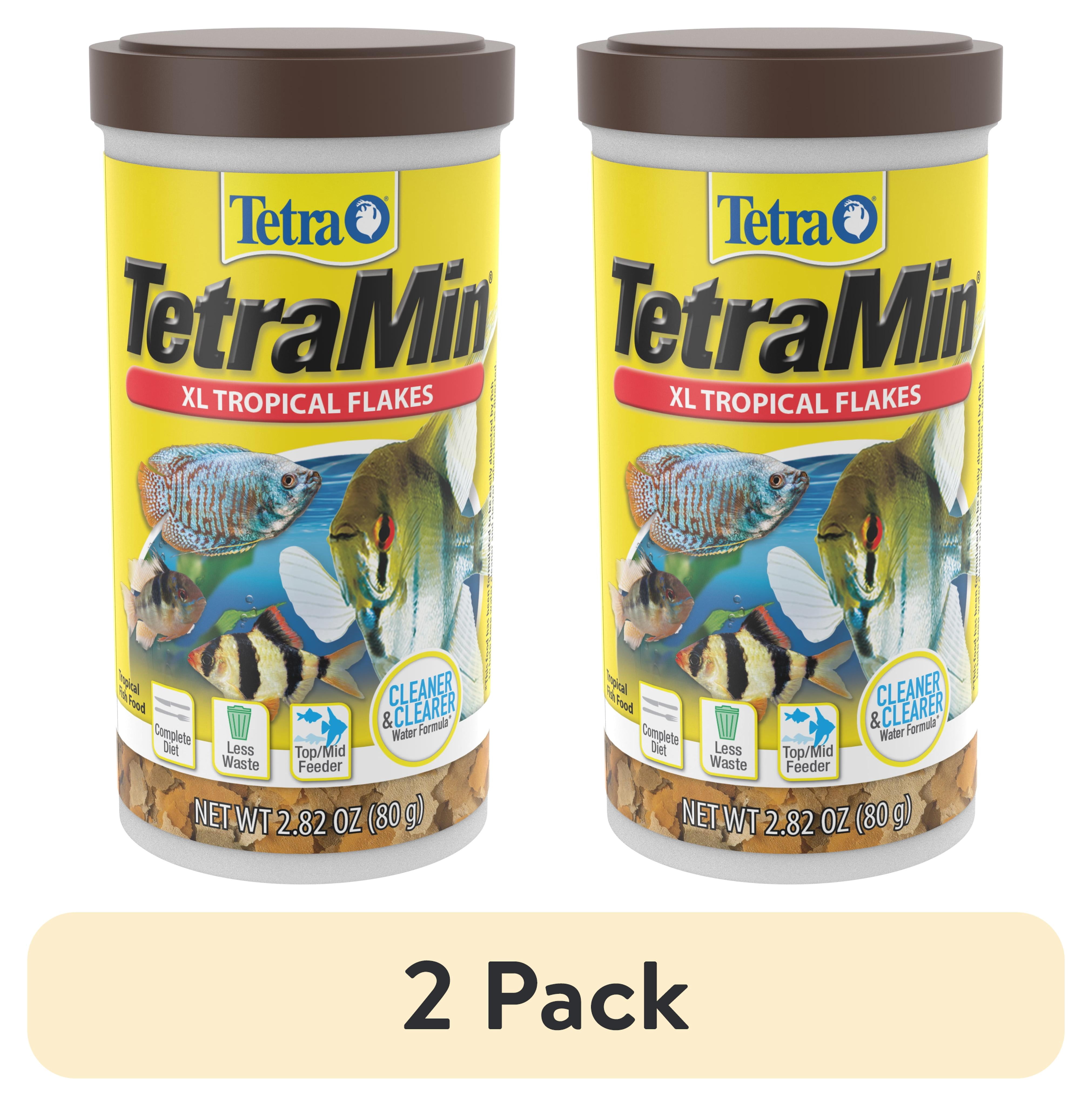 (2 pack) Tetra TetraMin XL Tropical Flakes, Nutritionally Balanced Fish Food, 2.82 oz