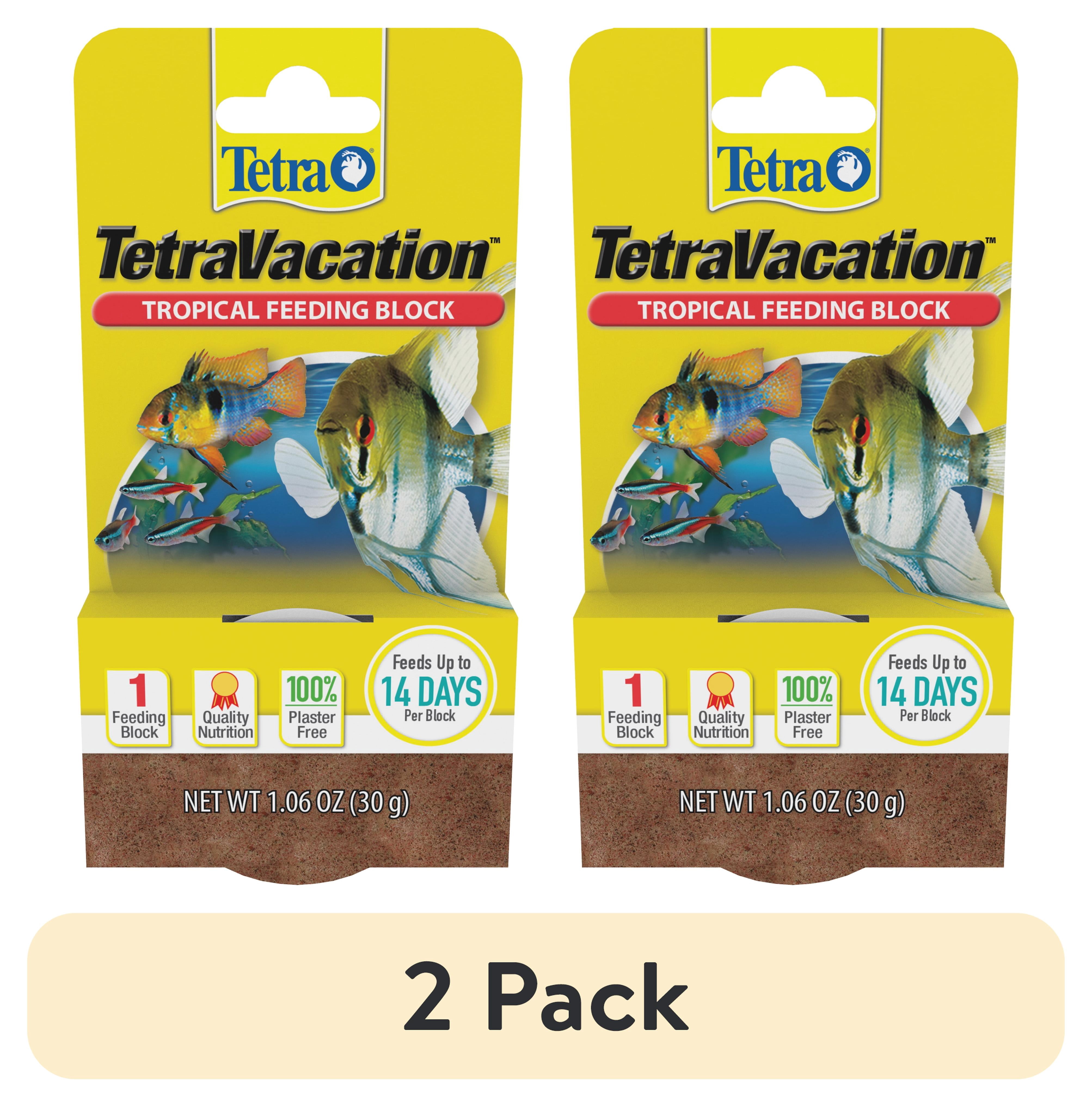 (2 pack) Tetra Vacation Tropical Feeding Block, Feeds Fish up to 14 Days, 1.06 oz., 1 Block