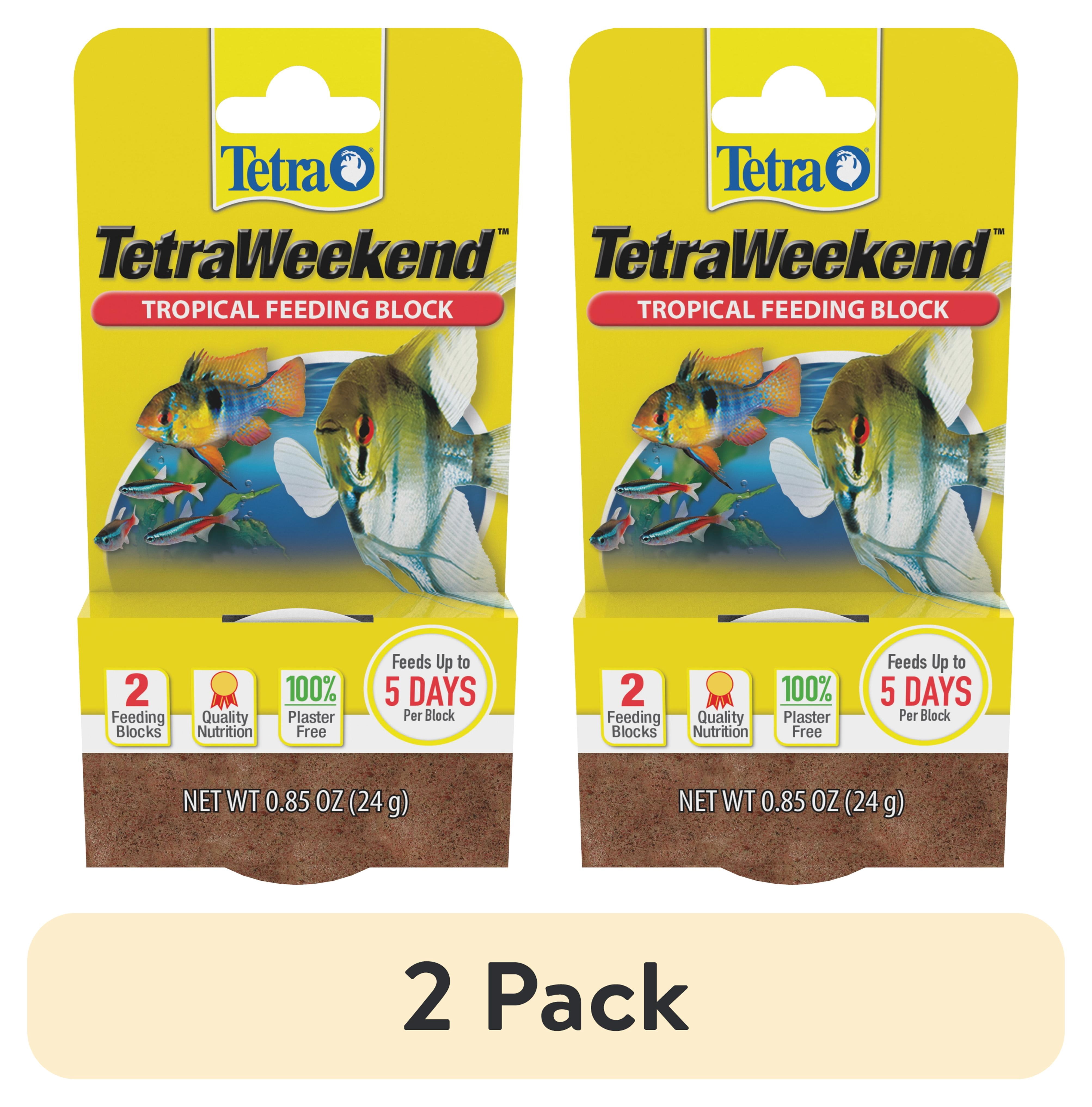 (2 pack) Tetra Weekend Tropical Feeding Block, Feeds Fish up to 5 Days, 0.85 oz.