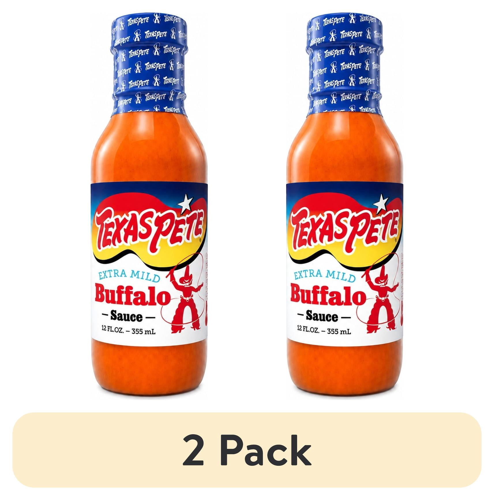 (2 pack) Texas Pete Extra Mild Gluten-Free Wing Sauce 12 fl oz