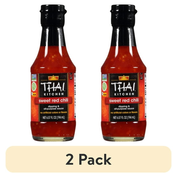 (2 pack) Thai Kitchen Gluten Free Gluten Free Sweet Red Chili Dipping Sauce, 6.57 fl oz Bottle