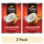 (2 pack) Thai Kitchen Gluten Free Unsweetened Coconut Milk, 13.66 fl oz Can
