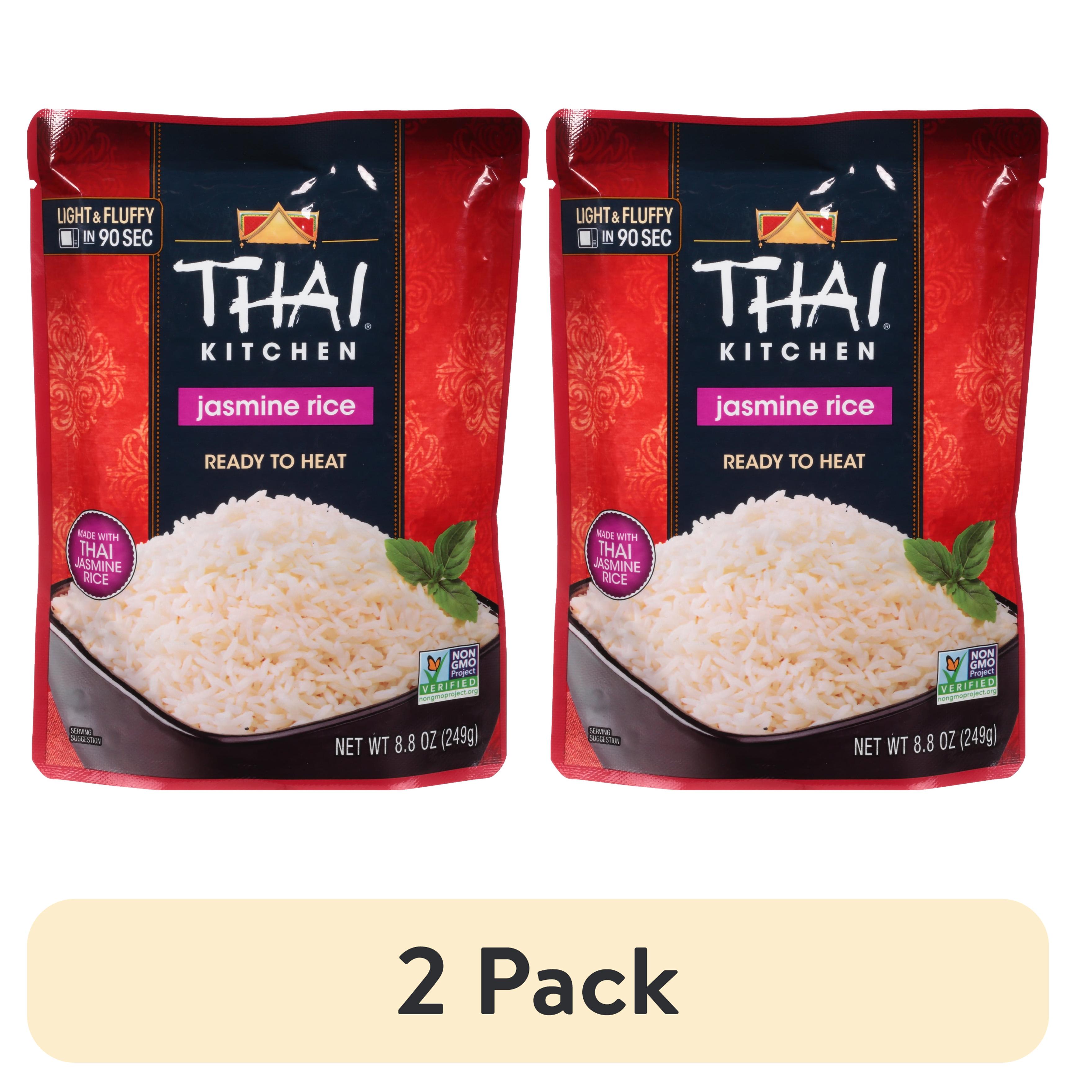 (2 pack) Thai Kitchen Non-GMO Ready to Heat Jasmine Rice, 8.8 oz Pouch ...
