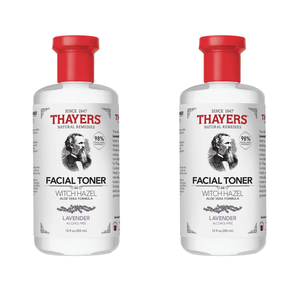 (2 pack) Thayers Witch Hazel Aloe Vera Toner, Lavender, 12 fl oz