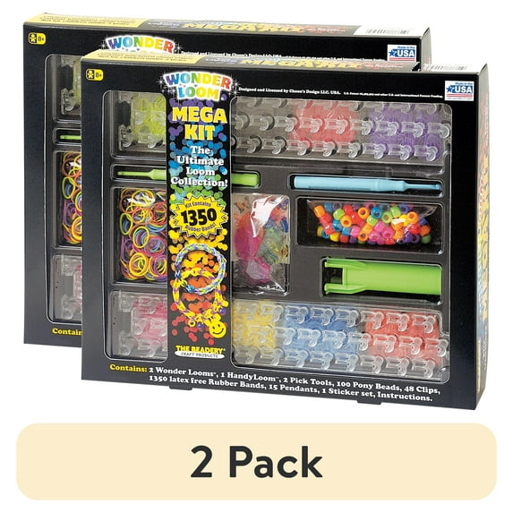 (2 pack) The Beadery Wonder Loom Mega Kit: for Ages 8 and up