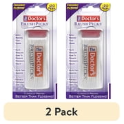 2 pack The Doctor s BrushPicks, Interdental Brushes and Dental Pick 2-in-1, 120 Toothpicks